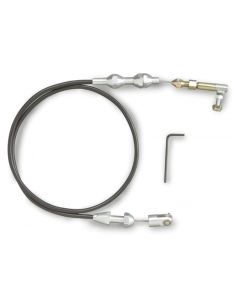 Chevelle & Malibu Throttle Cable Assembly, 24" Long, Black, Hi-Tech, Lokar, 1964-72
