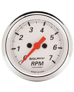 El Camino Tachometer, 7000 RPM, Arctic White, AutoMeter, 1964-1972
