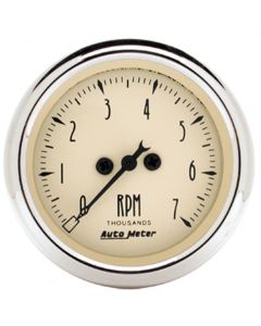 Chevelle Malibu Tachometer, 7000 RPM, Antique Beige, AutoMeter, 1964-72
