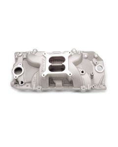 Chevelle Intake Manifold, Big Block, Cast Finish, PerformerRPM 2-O, For Oval Port Cylinder Heads, Edelbrock, 1965-1972
