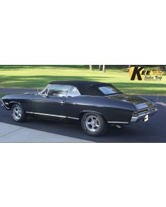 1968-1972 Chevelle Convertible Top, Black, With Black Lining