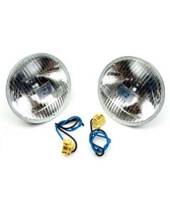 El Camino Headlights, Halogen, H-4 Hi-Beam, 5-3/4", Xenon Bulb, 1964-70