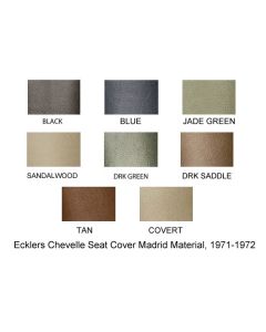 Chevelle Rear Seat Covers, Bench, Second Row Wagon, 1971-1972