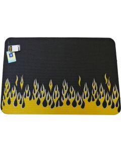 Fender Cover, Gripper, Flames, Yellow/Siver
