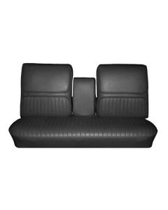 Legendary Auto Interiors Chevelle & Malibu Front Seats, Split Bench And Center Arm Rest, With Buick Interior, Black, 1968