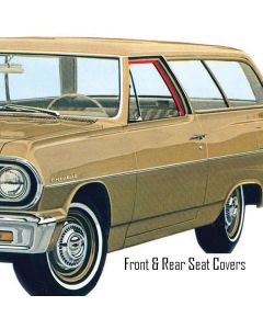 Distinctive Industries Chevelle Bench Seat Covers, 2-Door Wagon, Front & Rear, 1965