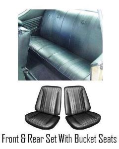 Distinctive Industries Chevelle Bucket Seat Covers, Coupe, Front & Rear, 1969
