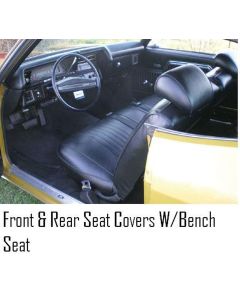 Distinctive Industries Chevelle Bench Seat Covers, Coupe, Front & Rear, 1971-1972