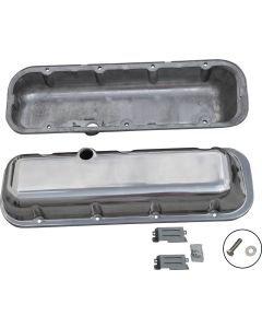 Chevy Big Block Valve Covers, OE Style Polished Aluminum, 1965-1995