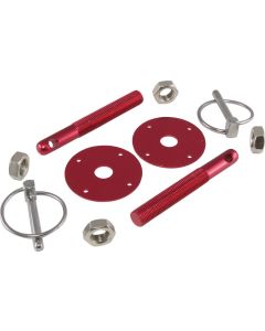 Aluminum Hood Pin Kit, Red