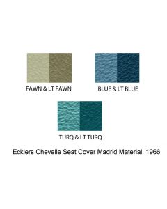Distinctive Industries Chevelle Bench Seat Covers, Coupe, Rear, Two-Tone, 1966