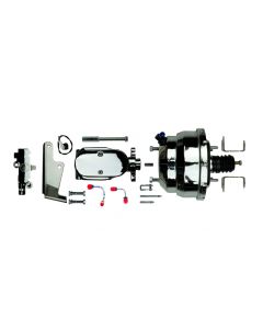  1964-1978 Chevelle Chrome Booster & Master Combo Kit, Slimline Series, Front Disc And Rear Disc