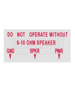 Chevelle  & Malibu Radio Plug Decal, 1970-72