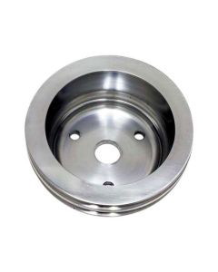 Chevy Small Block Aluminum Crankshaft Pulley, Long Water Pump, 2 Groove