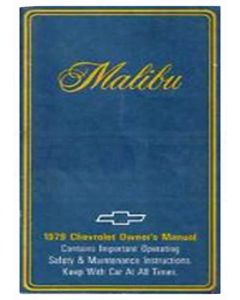 Malibu Owners Manual, 1979