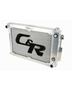 Chevelle C&R Racing 2-Pass Crossflow Radiator, For LS Engines, With 10 Plate Engine Oil Cooler And Power Steering Cooler, For Standard Transmission, 1964-1967