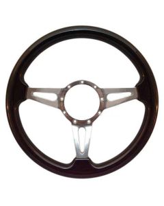Chevelle Steering Wheel, Volante S9, Black Ash Wood Finish, 1964-1983