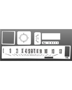 White Face Gauges Instrument Cluster Overlay,Chevrolet® Malibu,Monte Carlo,El Camino,Sweep,1970..1972