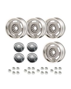 Chevelle - Rally Wheel Kit, 1-Piece Cast Aluminum With Tall Derby Caps,  17x8 
