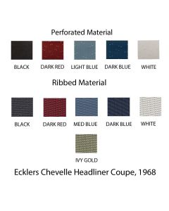 Chevelle  Headliner, Standard Kit, 5-Bow Style, 2-Door Coupe, 1968




