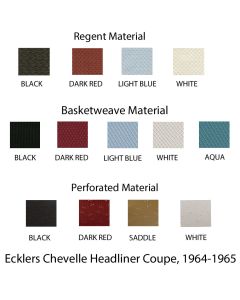 Chevelle  Headliner, Deluxe Kit, 2-Door Coupe, 1964-1965
