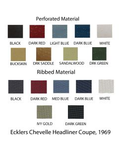 Chevelle Headliner, Standard Kit, 2-Door Coupe, 1969






