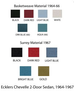 Chevelle  Headliner, Standard Kit, 2-Door Sedan, 1964-1967


