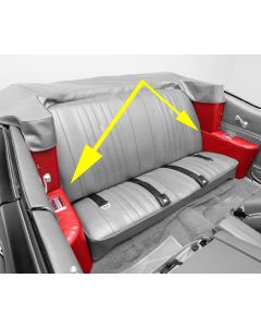  Chevelle Armrest Covers, Rear, Convertible,1968-1972



