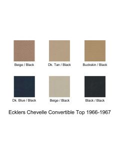 Chevelle - Convertible Top, For Plastic Style Window, 1966-1967
