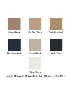 Chevelle -Convertible Top, For Glass Style Window, 1966-1967

