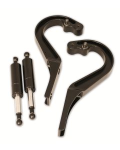 1964-1965 Chevelle Trunk Hinges,Billet Aluminum, Blk Anodize