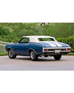 1968-1972 Chevelle & Malibu White Convertible Top With Tinted Glass Rear Window