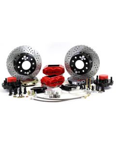 1964-1972 Chevelle Baer Brakes 11" Front  SS4+ brake System, Red Calipers Kit