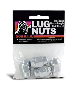  Gorilla 7/16 x 20, RH Closed End Chrome Lugnuts,Set of 4