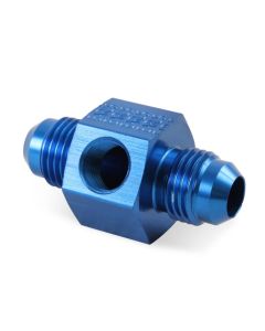  -8AN Inline Fuel Gauge Adapter -8AN Male to -8AN Male 1/8" NPT in Hex
