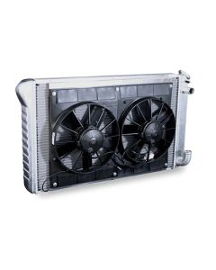 1968-1972 GM A Body LS Aluminum Radiator, Manual Transmission,Electric fans, Muscle Rods