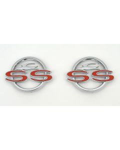 Full Size Chevy  Rear Quarter Panel Emblems, Impala SS, 1962