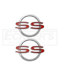 Full Size Chevy Rear Quarter Panel Emblems, Impala SS, 1964