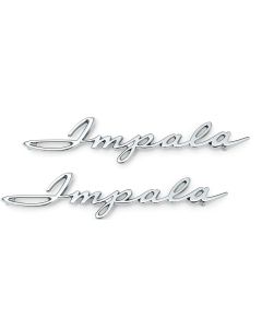 Full Size Chevy Quarter Panel Script Emblems, Impala, 1961