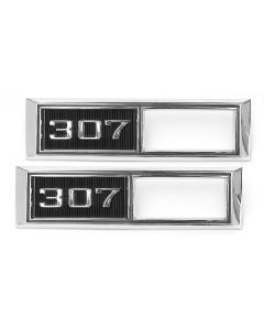 Full Size Chevy Marker Light Bezels, Front, 307ci, 1968