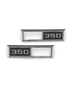 Full Size Chevy Marker Light Bezels, Front, 350ci, 1968