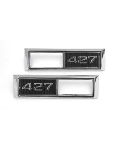 Full Size Chevy Marker Light Bezels, Front, 427ci, 1968