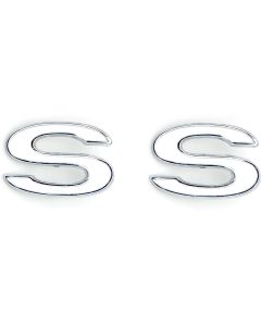 Full Size Chevy Front Fender Emblems, 427ci, Impala SS, 1969