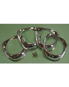 1963 Chevy Headlight Trim Ring Bezel Set