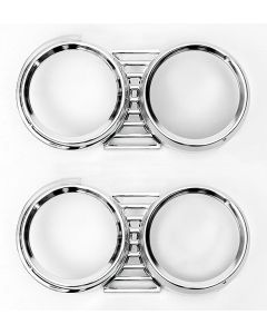 1961 Chevy United Pacific Headlight Bezels Aluminum