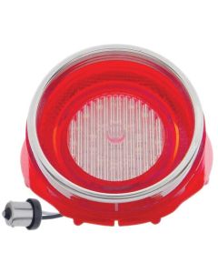 Full Size Chevy LED Back-Up Light Lens, With SS Trim Ring, Impala, 1965