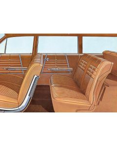 Full Size Chevy Seat Cover Set, 9-Passenger, Impala Wagon, 1964