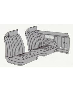 Full Size Chevy Seat Cover Set, Bucket Vinyl, 2-Door Hardtop, Impala, 1969