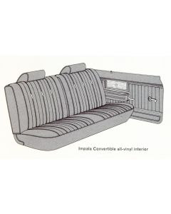 Full Size Chevy Seat Cover Set, Bench Vinyl, Convertible, Impala, 1969