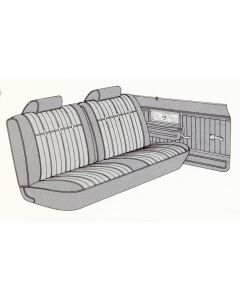 Full Size Chevy Seat Cover Set, Bench Cloth, 2-Door Hardtop, Impala, 1969